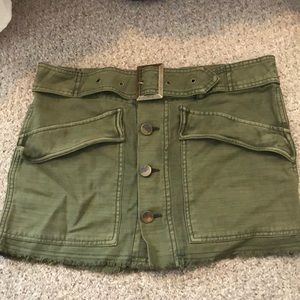 Free people skirt olive green